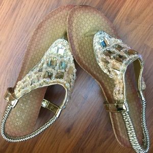 Beautiful gold sandals